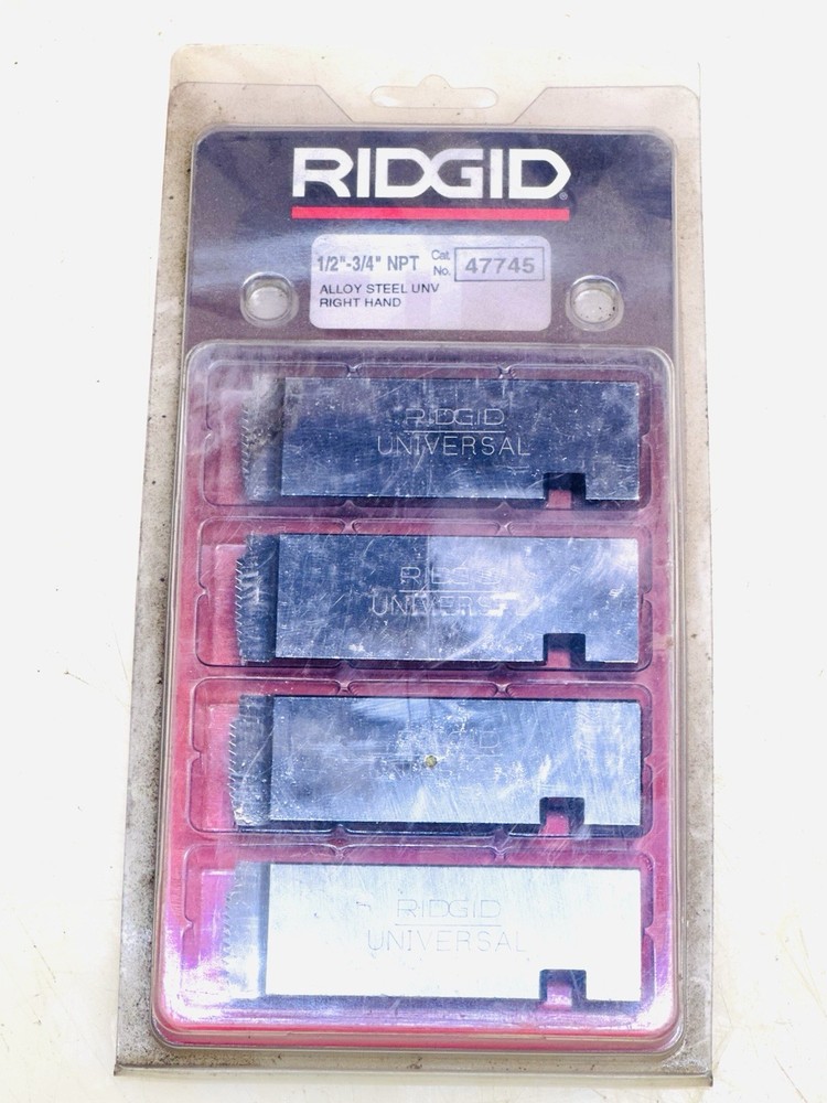 RIDGID 47745 1/2&Prime; to 3/4&Prime; &ndash; 14 NPT Universal Dies Alloy RH #2
