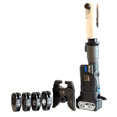 Electric Pipe Press Tool Hydraulic Crimping Kit w/ 1/2&Prime; 3/4&Prime; 1&Prime; 1-1/4&Prime; Jaws