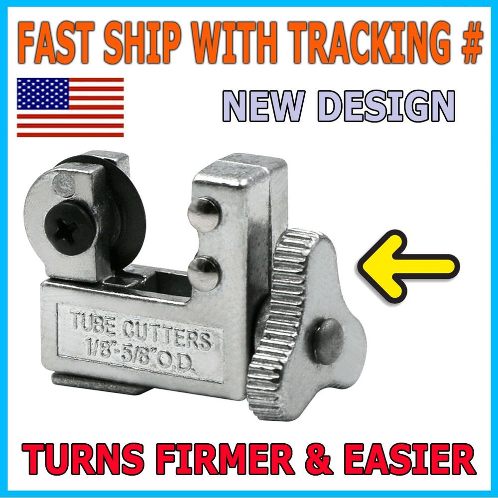 Mini Pipe Tubing Cutter 1/8&Prime; to 5/8&Prime; OD Copper Brass Aluminum Cutting HVAC Plumb