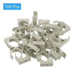 100Pcs U-Shaped Water Pipe Clamps, PPR Pipe Clips Fit for 32mm/1.26&Prime; OD, Grey