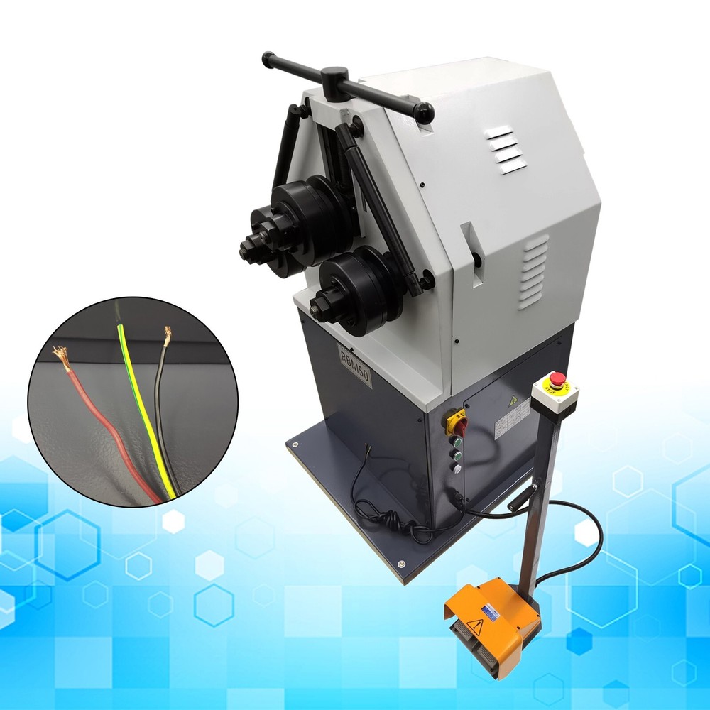 RBM50 Round Bending Machine, 220V 2.2KW, 50mm Roller Dia, Heavy Duty