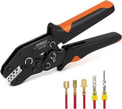 Ratcheting Wire Crimping Tool for 24-14 AWG Open Barrel Terminals | Electrical W