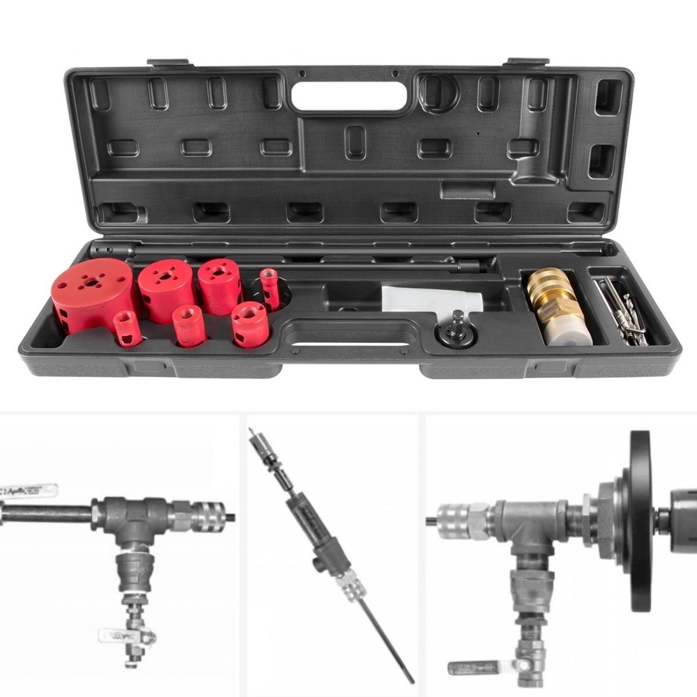 Hot Tapping Machine 08350 DM3MECH Hot Tap Kit Fits NPT Hole Saws and Arbor