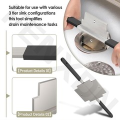 Heavy Duty Waste Drain Tool for 3 Tier Commercial Sinks &ndash; Twist and Lever Dra&hellip;