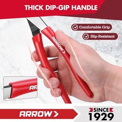ARROW 9.5&Prime; Wire Crimping Tool & Cutter, Thick Dip-Grip Handle, CR-V Steel, Red