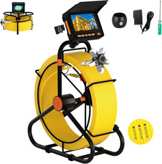 150Ft Waterproof Drain Inspection Camera with 4.3&rdquo; HD Screen & DVR