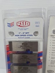 REED UHN 1-2 UNIVERSAL Pipe DIE &ndash; NPT HS STEEL 1&Prime;-2&Prime;NPT Item Code 05820 (New).
