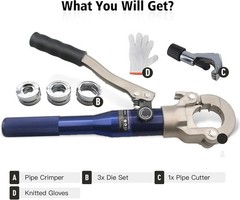 Hydraulic Copper Press Tool with 1/2&Prime;,3/4&Prime; and 1&Prime; Jaw Copper Pipe ProPress Crimp