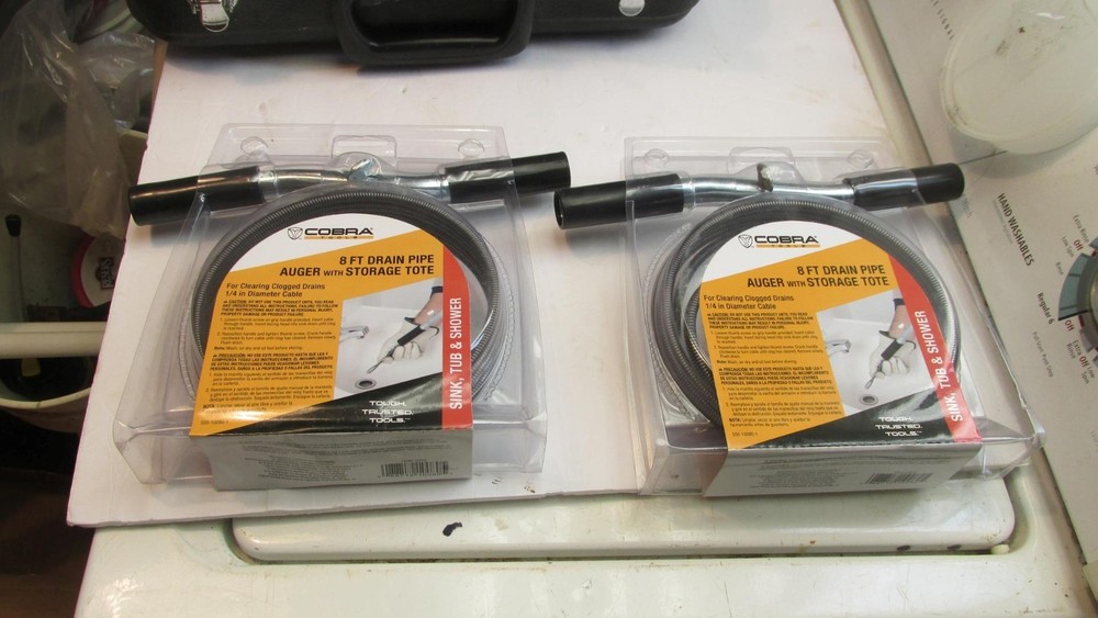 2 Cobra Products Co 1/4 X 8 Drain Auger Sanke
