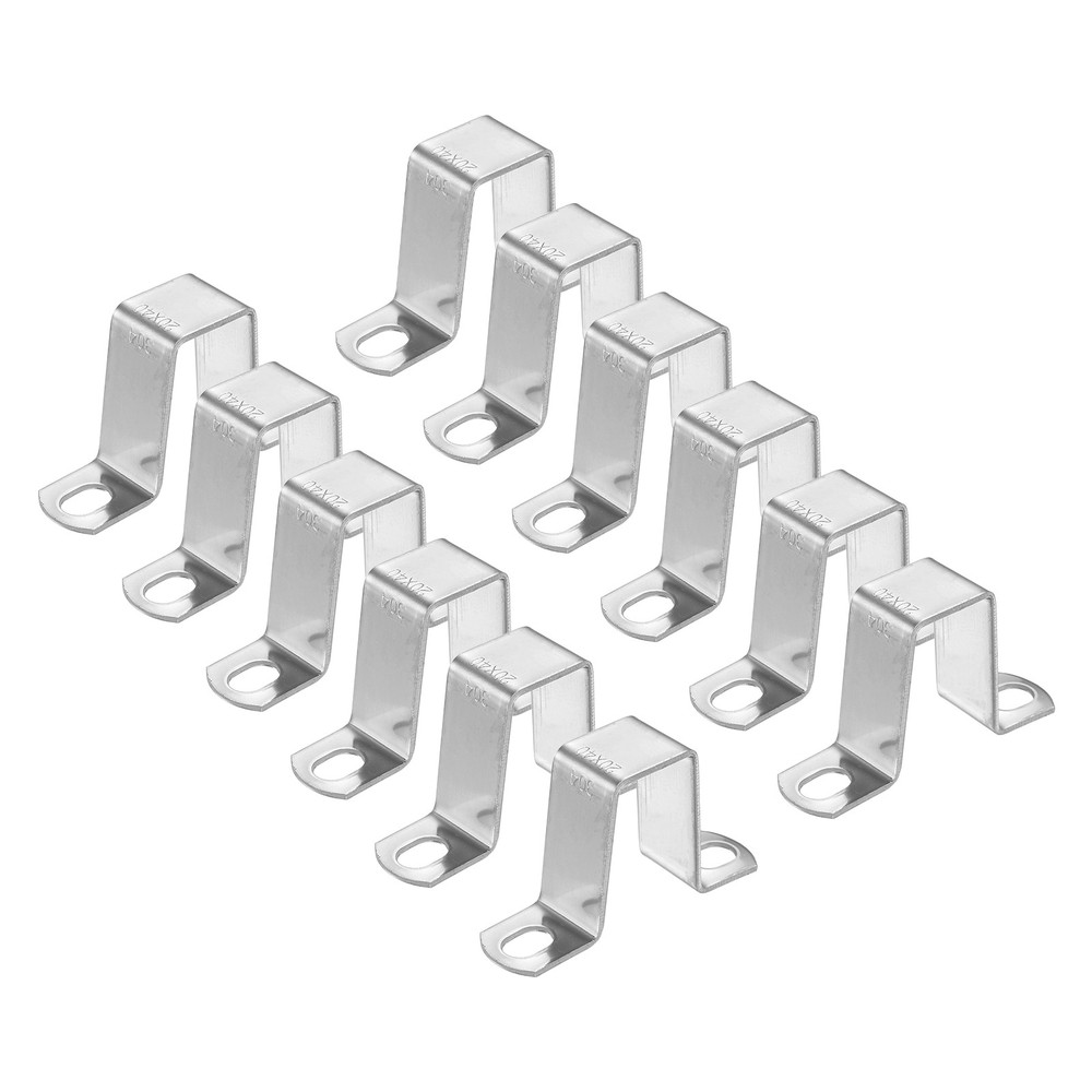 12pcs Square Pipe Clamp, 20x40mm U Shaped Tube Strap Clamp