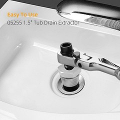 1.5&Prime; Tub Drain Extractor Tool &ndash; Remove Stubborn Rusted Bathtub Drains, 1 Pack