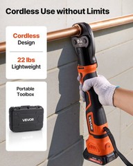 VEVOR ProPress Tool Kit 18V Electric Crimping Tool for 1/2&Prime; 3/4&Prime; 1&Prime; Copper Pipes