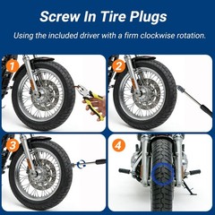 Tire Repair Kit, 21 PCS Spiral Screw~In Plugs, Car Truck Motorcycle ATV SUV