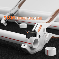 PVC Pipe Cutter with Replaceable SK5 Blade, Cuts up to 2-1/2&Prime; Heavy-Duty Pipe