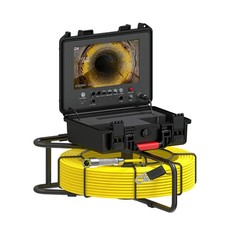 30M Drain Sewer Camera Pipe Inspection Camera w/ Meter Counter 9&Prime; Monitor 32GB