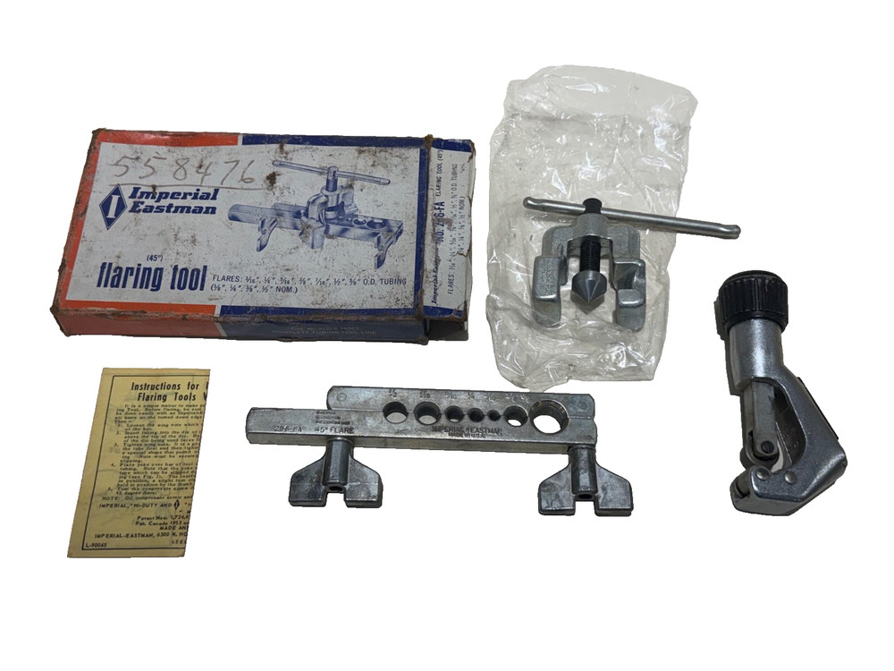 IMPERIAL EASTMAN 45&deg; FLARING TOOL, 296-FA, USA + 274-FC TUBING CUTTER
