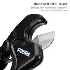 Steelman 1-5/8-Inch Jaw Ratcheting PVC and Plastic Pipe Cutters, 42566