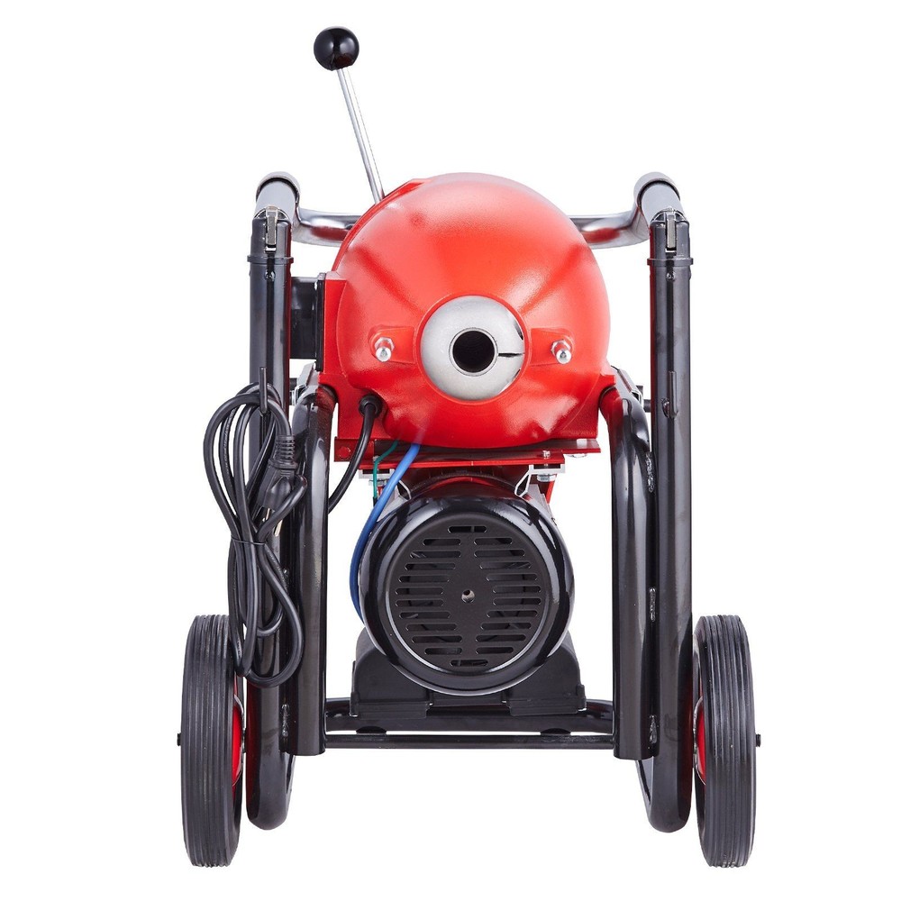 Drain Cleaner Tool 120ft x 6/5in 1100W Manual Feed Sectional Auger