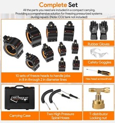 CST2 General Pipe Cleaners Cold-Shot Pipe Freeze Kit Small, Black and Orange