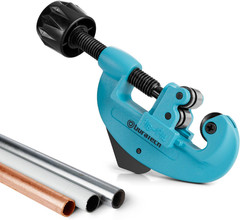 Quick-Acting Tubing Cutter for Copper, Brass, Aluminum & Plastic, Includes Reame