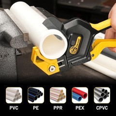 PVC Pipe Cutter 3-Gear Adjustable Ratchet Tool Cuts Up to 2-1/2&Prime; Pipe Cutting