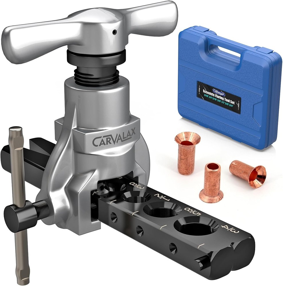 45&deg; Eccentric Flaring Tool Kit for Copper, Brass, and Aluminum Tubing, Single Fl