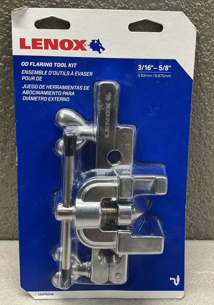 Flaring Tool Kit LENOX 3/16-in to 5/8-in OD LXHT82250 New