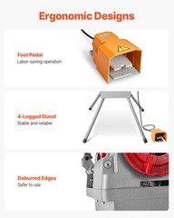 VEVOR Electric Pipe Threader Machine 900W 2-Speed Threading Cutter 1/2&Prime; to 4&Prime;