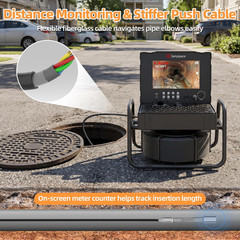 Sanyipace 165FT Sewer Camera 10&Prime; Drain Pipe Camera 512Hz Locator 1080P