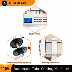 Automatic Tube Cutter Machine 110V PVC/PE Hose Pipe Cutting Tool 0-3.35 inches