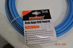 DRILL POWERED AUGER Fast Action Drain Clearing TOOL 6MM X 7M 22&rsquo;11&rdquo;