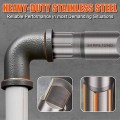 Heavy Duty 6pcs Pipe Extractor Set &ndash; Size-Marked Broken Threaded Pipe Remover To