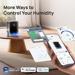 DREO 8L Smart Humidifier Large Room, 80H Runtime, Warm & Cool Mist, HM717S | &hellip;