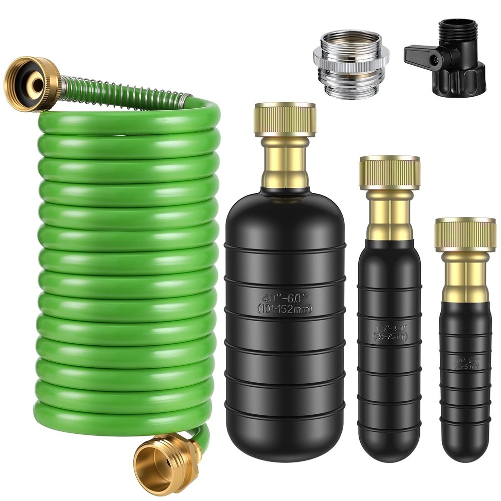 3 Pcs Drain Bladder Kit, Drain Cleaning Bladder Fits 1&Prime; to 6&Prime; Pipes, with 10 ft