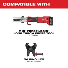 Milwaukee 49-16-2657BX 3&Prime; IPS-P Pivoting Press Ring for M18 FORCE LOGIC
