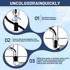 Theclouds Drain Bladder Kit Drain Cleaning Bladder Water Stop Valve Faucet