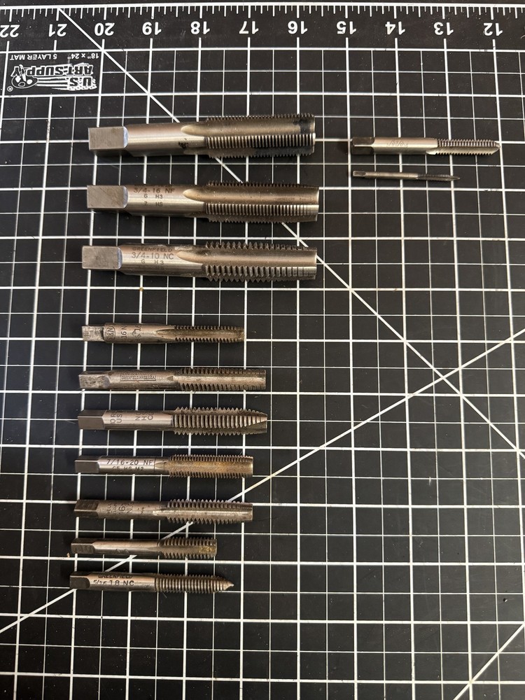 Lot of 37 Tap & Die Pieces &ndash; Greenfield, R&N, Pratt & Whitney, Morse