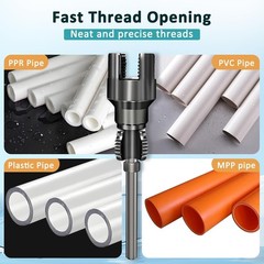 2Pcs Integrated Internal & External Pipe Threading Tool &ndash; 1/2&Prime; & 3/4&Prime;, Upgraded