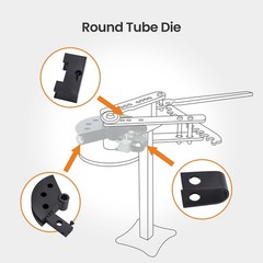 Round Tube Bender Die For Wfb2 Tubing Bender 1.5&Prime; X 5&Prime; 120 Degree Radius