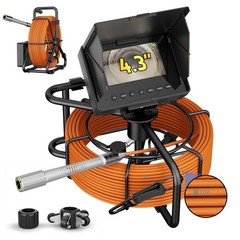 30M Sewer Pipe Inspection Camera Drain Sewer Pipeline Endoscope 4.3&Prime; Monitor