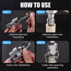 Pipe Threading Tool Set for Electric Drill &ndash; 1/2&Prime; & 3/4&Prime; PVC Plastic Cutter Kit