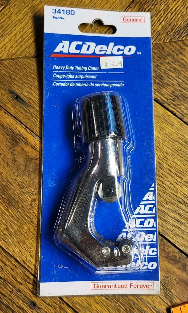 ACDelco Tool 34180 ~ Heavy Duty tubing Cutter NOS On Card Rare