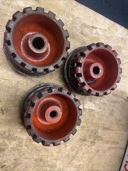 3x Ridgid 12-R Die Heads W/ Dies. 1/4, 3/8, 1/8 Size