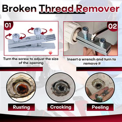 3 Pcs PVC Pipe Threader, Bolt Extractor, Drill-Compatible Pipe Tapping Tool | 1/