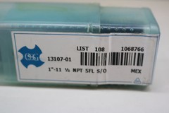 OSG 13107-01 1&Prime;-11 1/2 NPT 5FL 5 Flute S/O 1 to 3-1/2 Chamfer Standard Pipe Tap