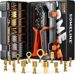 SOMELINE Crimping Tool Kit for Open Terminal Connectors, 14 Sizes of Wire Termin