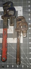 Lot (2) ~Proto 814HD Pipe Wrench 14&Prime; & Western Auto HR2438, 10&Prime; USA, Vintage.