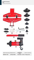 ydraulic Rebar Bender Manual Copper Tube Bending Machine Stainless Steel SWG-25