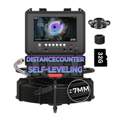 30m Pipe Inspection Camera IP68 Drain Sewer Camera 512hz Meter Counter 7mm Cable