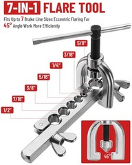 25 ft 3/16in Copper Coated Brake Line Flaring Tool Kit, Includes 3-in-1 Tube &hellip;